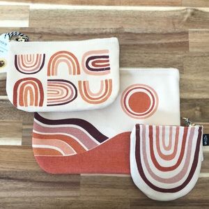 Danica Studios Solstice Bundle Lg. & Small Zip Pouch & Halfmoon Pouch - NWT